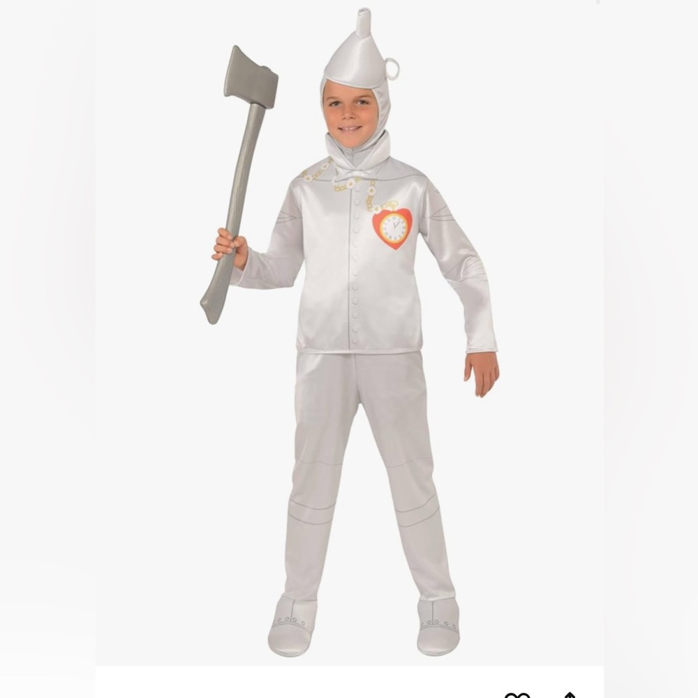 Rubie's Silver Tin Man Kids Costume size Youth Medium and Axe